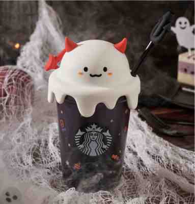 Starbucks Tumbler 2021 Halloween Naughty Cute Prank Little Ghost Straw Cup 16oz - Sold on eBay Jan 12, 2023 for $80.00