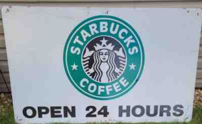 Starbucks Metal Reflective Highway Road Sign-Authentic Huge 5'Ã?3' - Sold on eBay Jan 28, 2023 for $99.99