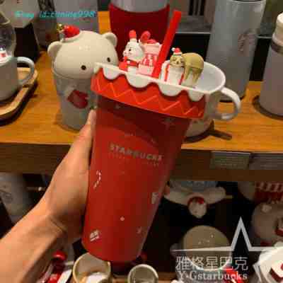 2019Starbucks 19oz Rabbit merry party Christmas lid Stainless Steel Cup Gift New - Sold on eBay Nov 23, 2022 for $79.99