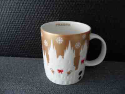 Starbucks 2014 Prague - Christmas Holiday Gold / Golden Relief City Icon Mug - Sold on eBay Jan 14, 2023 for $69.95