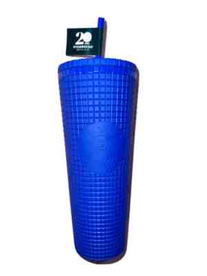 STARBUCKS MEXICO RELEASE 20th Anniversary BLUE/SAPPHIRE GRID TUMBLER - Sold on eBay Dec 9, 2022 for $79.99