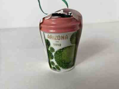 2017 Starbucks State of Arizona 1912 Pink Cactus Holiday Christmas Ornament - Sold on eBay Dec 12, 2022 for $99.00