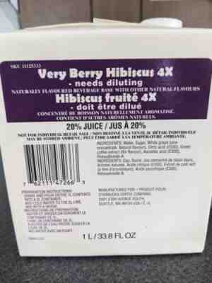 Starbucks Very Berry Hibiscus 4X CONCENTRATE 1L - Best before 2/23/22 SEALED - Sold on eBay Feb 20, 2023 for $100.00