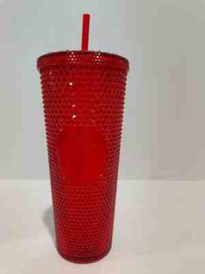 Starbucks China Tumbler Red Bling Diamond Studded 24oz Cold Cup - Sold on eBay Jan 15, 2023 for $77.77