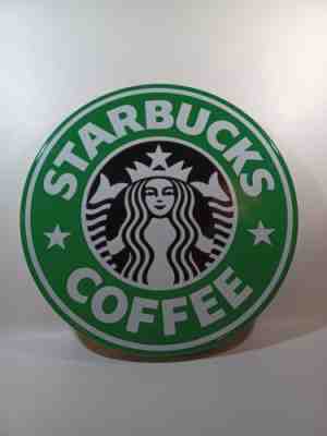 Starbucks Metal Sign 15" Siren Logo Green and White Rare Great Condition - Sold on eBay Dec 13, 2022 for $80.00