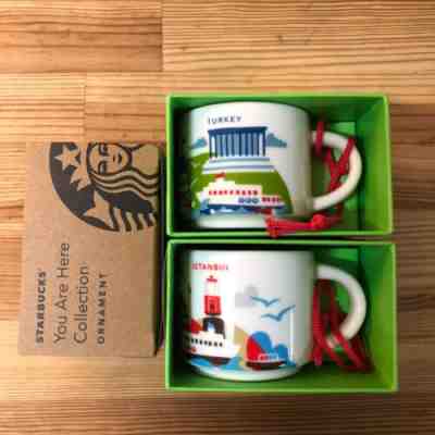 Set of 2 Starbucks YAH Turkey Istanbul You Are Here Collection Ornament 2oz - Sold on eBay Jan 10, 2023 for $69.50