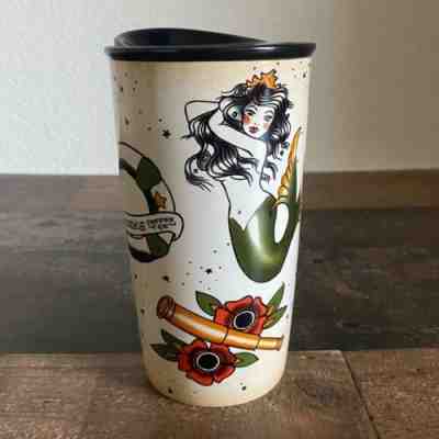 2015 Starbucks Mermaid Sailor Jerry Tattoo Ceramic Coffee Travel Mug Tumbler New - Sold on eBay Nov 29, 2022 for $79.95