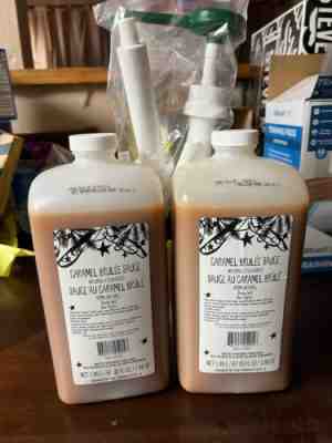 TWO Starbucks Caramel Brulee Sauces 1.86L Each Sealed Jug WITH PUMP - Sold on eBay Jan 25, 2023 for $99.00