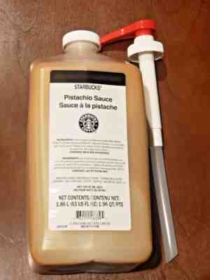 FRESH Starbucks Pistachio Sauce Syrup with PUMP! - 63 OZ BB 4/2023 - Sold on eBay Feb 16, 2023 for $74.95