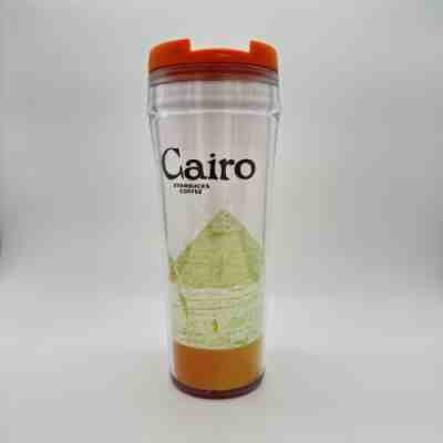 STARBUCKS Coffee Cairo Pyramid Egypt Travel Mug Orange Tumbler 12oz Collectible - Sold on eBay Jan 24, 2023 for $85.00