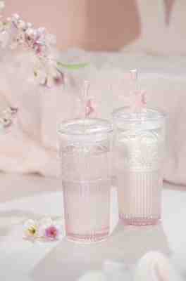 Starbucks 2023 China Peach Blossom Topper Pink Siren 19oz Glass Cup - Sold on eBay Feb 23, 2023 for $88.99