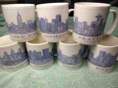 Lot of 7 Starbucks Architect Series 18oz Coffee Mugs, Used excellent shape - Sold on eBay Dec 11, 2022 for $80.00
