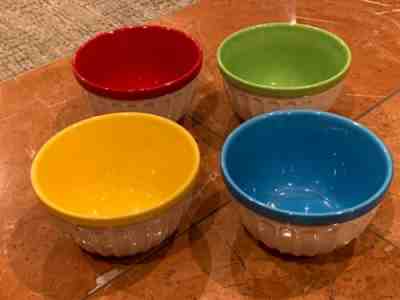 STARBUCKS 2007 LOT SET 4 RIBBED ICE CREAM BOWLS 12 OZ RED BLUE GREEN YELLOW NEW - Sold on eBay Jan 21, 2023 for $88.88