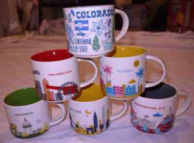 Lot of 6 STARBUCKS You Are Here Collectible Mug Cup - Sold on eBay Jan 12, 2023 for $50.00