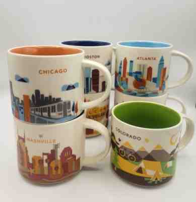 Starbucks Coffee Cups Mugs Destination Location You Are Here Collection Lot of 7 - Sold on eBay Feb 7, 2023 for $67.96