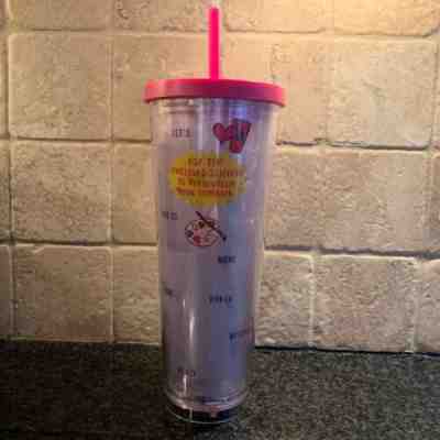 NEW Starbucks Venti Tumbler Travel Cup Pink Lid Custom Stickers Rare HTF 2017 â?¨ - Sold on eBay Jan 29, 2023 for $74.99