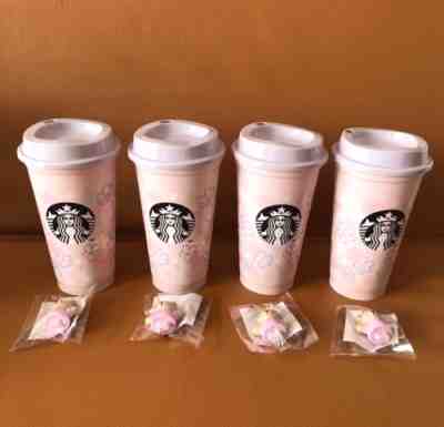 Starbucks Japan Sakura 2023 Cup Bearista Reusable Cap Drink Set of 4 Limited New - Sold on eBay Feb 26, 2023 for $130.00
