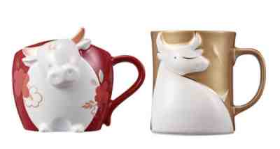 Starbucks Korea 2021 Happy New year cow red mug + gold cow mug SET_ EMS or Fedex - Sold on eBay Feb 19, 2023 for $66.11