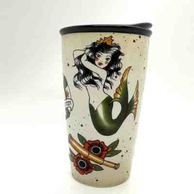 2015 Starbucks Mermaid Siren Sailor TATTOO Ceramic Double Wall Tumbler Traveler - Sold on eBay Feb 20, 2023 for $74.99