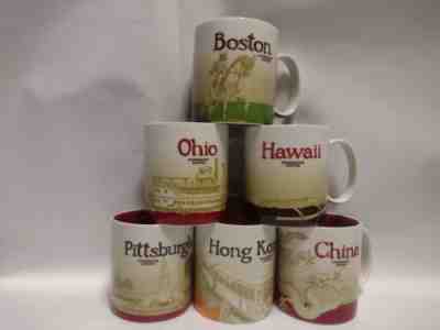 Lot of 6 Starbucks 2008-2012 Coffee Mugs Cups Collector Series Global Icon 16oz - Sold on eBay Jan 18, 2023 for $75.00