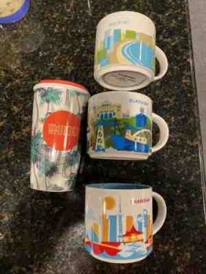Lot Starbucks Glasgow, Shanghai Waikiki You Are Here Mug 12oz Ceramic Tumbler - Sold on eBay Dec 12, 2022 for $80.00