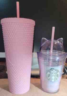 Starbucks Valentine Cat lid Cold cup+ Taiwan pink Matte 710ml - Sold on eBay Mar 2, 2023 for $115.00