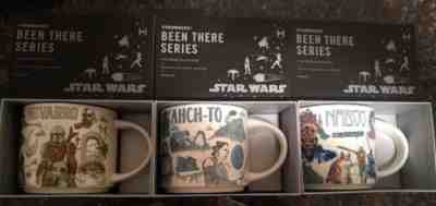 Disney 2022 Star Wars Starbucks Been There Mugs Set of 3 Naboo, Ahch-To, Nevarro - Sold on eBay Dec 6, 2022 for $94.99