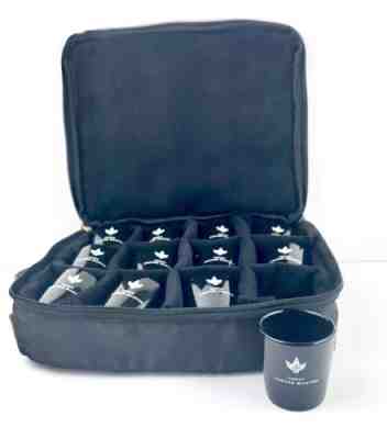 Starbucks Coffee Master 12 Black Ceramic Tasting Cups In Padded Bag 2004 - Sold on eBay Feb 19, 2023 for $88.00