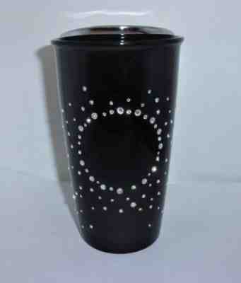 Starbucks Swarovski Crystals Black Ceramic Tumbler Mug 12 fl oz 2015 Used - Sold on eBay Feb 25, 2023 for $69.99