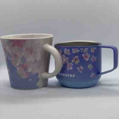 Starbucks Japan SAKURA 2023 Stainless Steel Mug Blue & Color Changing Mug Purple - Sold on eBay Feb 22, 2023 for $87.52