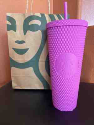 Starbucks 2023 Mexico Purple Soft Touch Studded Tumbler 24oz - Sold on eBay Feb 5, 2023 for $70.00