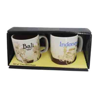 New Starbucks Coffee Bali Indonesia Global Icon Demitasse Mugs Set two mini mugs - Sold on eBay Jan 8, 2023 for $69.99