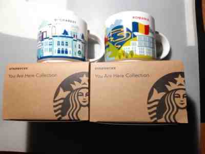 2 X BRAND NEW Romanian Starbucks Mug 14fl oz/414ml - Sold on eBay Jan 2, 2023 for $54.99