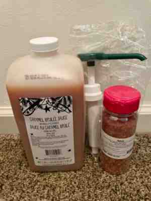 NEW Starbucks Caramel BrÃ»lÃ©e Syrup Sauce (BB April 2023) W/ Pump & Topping! - Sold on eBay Jan 17, 2023 for $68.00