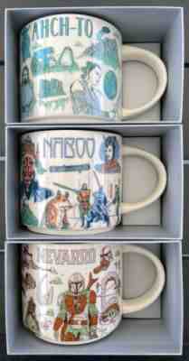 Disney 2022 Star Wars Starbucks Been There Mugs Set Of 3 Ahch-To, Naboo, Nevarro - Sold on eBay Feb 23, 2023 for $137.99