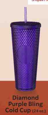 Starbucks Thailand Diamond Purple Studded Bling Cold Cup 24oz Halloween 2022 - Sold on eBay Jan 24, 2023 for $80.00