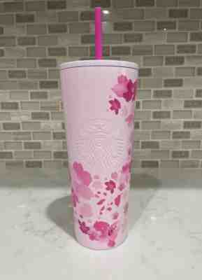 BNWT Starbucks Mexico Cherry Blossom Floral Stainless Steel Cup - Sold on eBay Jan 24, 2023 for $80.00