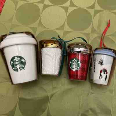 Lot of 4 Starbucks Christmas Ornaments For Merellâ?¦.. ONLY - Sold on eBay Jan 31, 2023 for $80.00