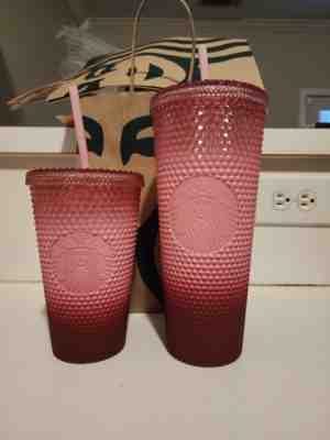 Starbucks Blush Waxberry Gradient set Tumbler Venti and Grande cup - Sold on eBay Feb 3, 2023 for $80.00