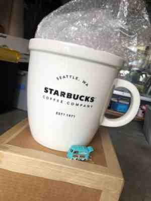 Starbucks Giant Abbey Classic Ceramic Mug 138 oz Limited Edition 2016 Brand New - Sold on eBay Jan 30, 2023 for $450.00