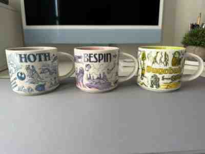 Disney Star Wars Starbucks Been There Mugs set of 3: Hoth, Bespin, Dagobah - Sold on eBay Jan 11, 2023 for $385.00