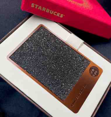 New Starbucks 2016 Bronze Swarovski Crystal Limited Edition Metal Gift Card - Sold on eBay Feb 2, 2023 for $400.00