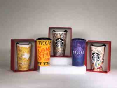 5 Starbucks Dallas Texas Cowboy Boot Lone Star Ceramic Tumbler Coffee Mug 2016 - Sold on eBay Dec 31, 2022 for $349.97