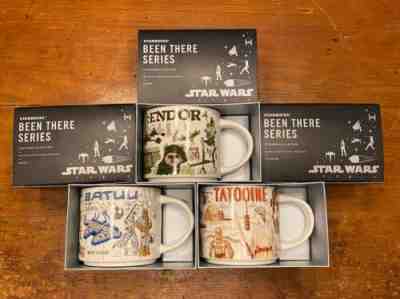 NEW STAR WARS Starbucks Been There Series Mug Set of 3 Tatooine Endor Batuu - Sold on eBay Feb 18, 2023 for $245.00