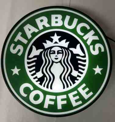 Indoor Starbucks Light Up Sign-12â? In Diameter - Sold on eBay Mar 8, 2023 for $200.00