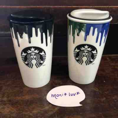 Starbucks Band Of Outsiders (2) Rainbow Black Drip Ceramic Double Wall Mug Pride - Sold on eBay Feb 7, 2023 for $125.00