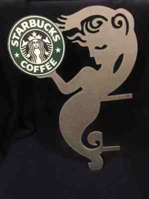 Vintage Authentic Starbucks Mermaid Logo Metal Store Sign - Sold on eBay Feb 17, 2023 for $102.00