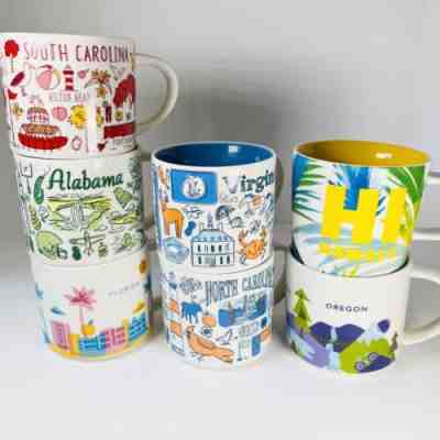 Starbucks Coffee Cups Mugs States Lot of 7 Been There Series & You Are Here GUC - Sold on eBay Dec 25, 2022 for $98.88