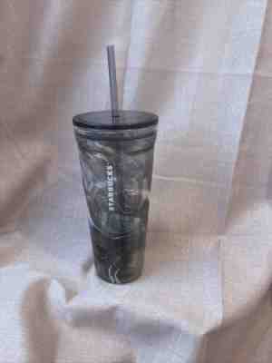 STARBUCKS GLASS BLACK MARBLE COLD CUP 20 Oz VENTI 2017 TUMBLER RARE UNUSED NEWâ?¨ - Sold on eBay Jan 17, 2023 for $80.00