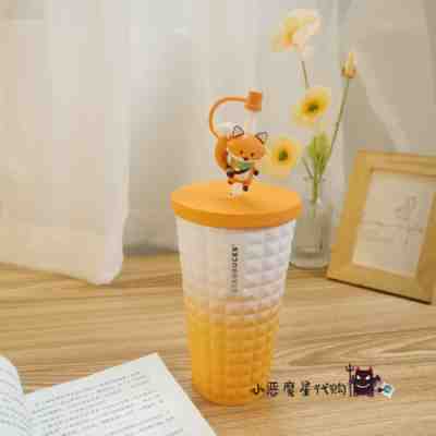 New 2021 China Starbucks Autumn 16oz Happy Fox Stainless Steel Straw Cold Cup - Sold on eBay Dec 27, 2022 for $69.99